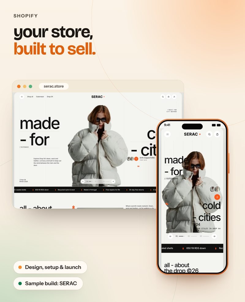 A Shopify storefront built by Designated Commerce
