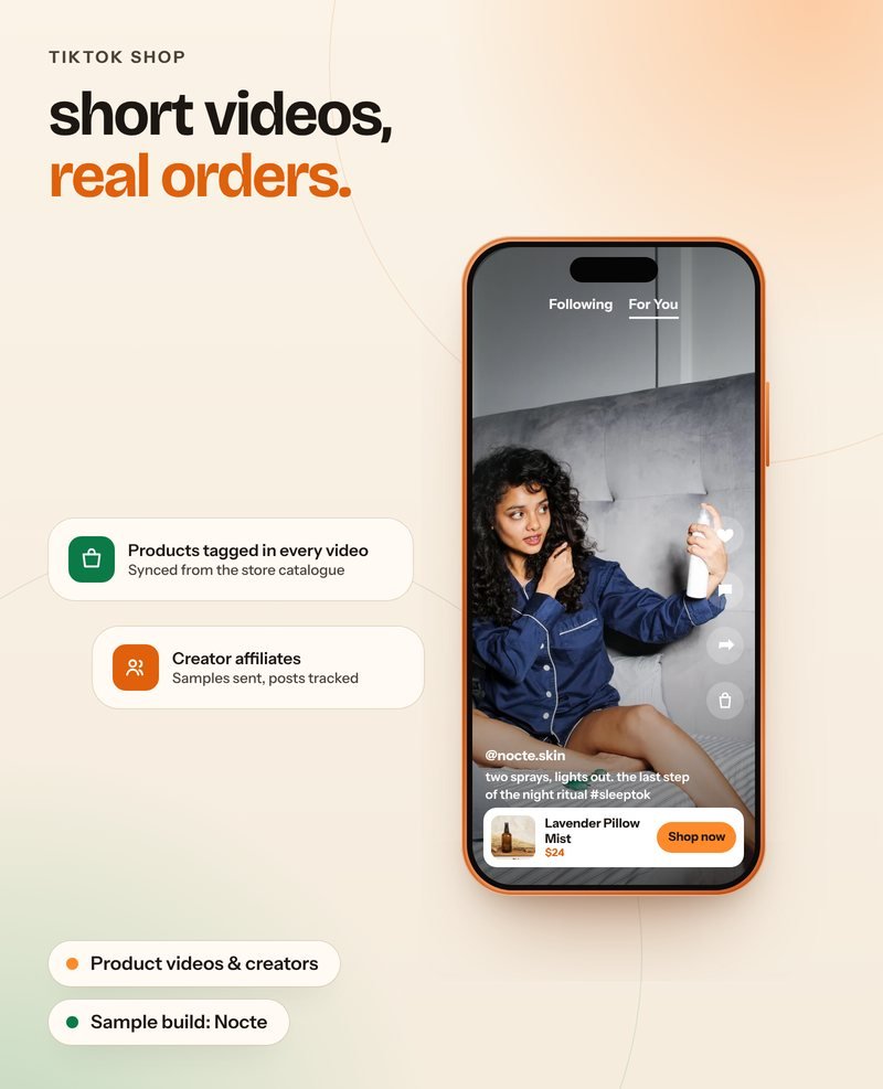 A TikTok Shop product video on a phone