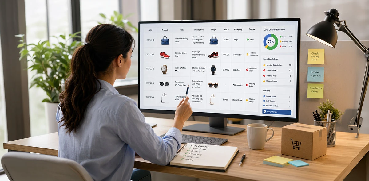 Auditing product catalogue data quality before a store goes live