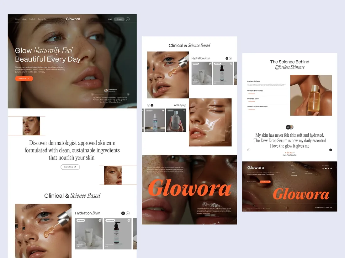 Clinical skincare storefront