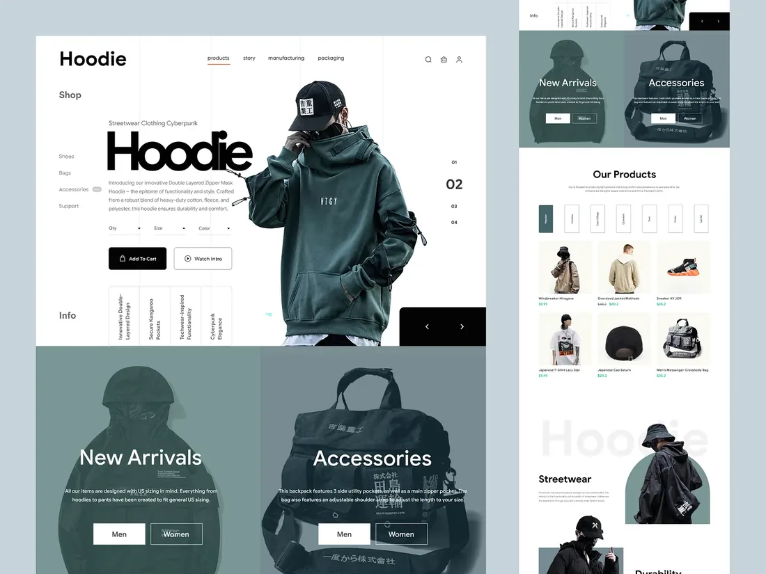 Streetwear drop store